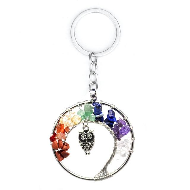 7 Chakra Tree of Life Keychain